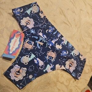 Navy Blue Zodiac/Astrology Print Panties